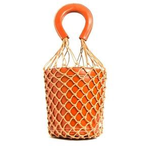 P. ROSSINI TAN BUCKET DRAW STRING BAG